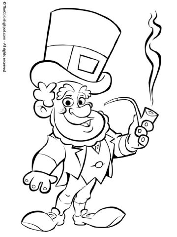 leprechaun coloring page 3  audio stories for kids  free