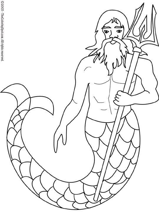 Merman | Audio Stories for Kids & Free Coloring Pages from Light Up ...
