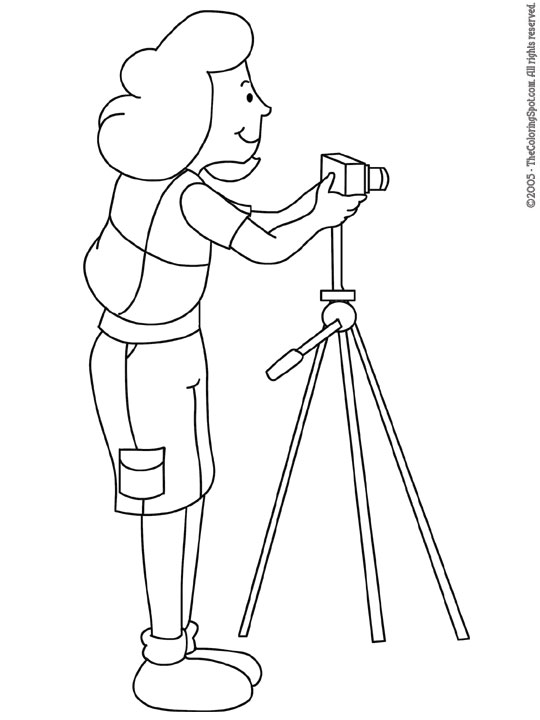 Photographer Coloring Page Coloring Pages