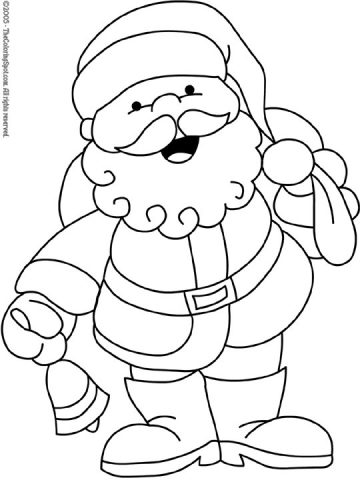 Santa Claus Coloring Page 2 | Audio Stories for Kids | Free Coloring ...