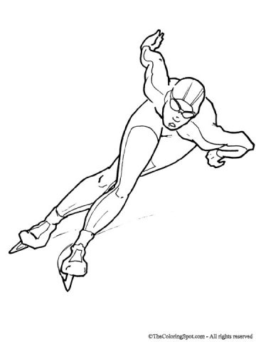 speed-skater | Audio Stories for Kids | Free Coloring Pages | Colouring ...