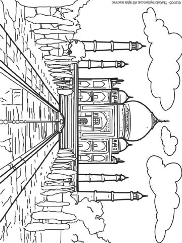 taj-mahal | Audio Stories for Kids | Free Coloring Pages ...