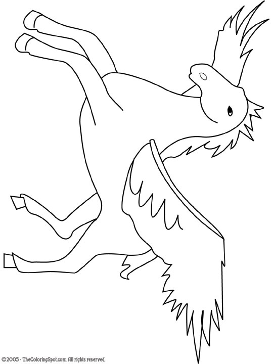 Download Winged Horse Coloring Page | Audio Stories for Kids | Free ...