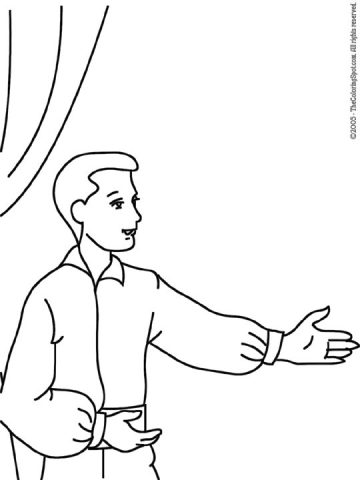 Actor Coloring Page | Audio Stories for Kids | Free Coloring Pages ...
