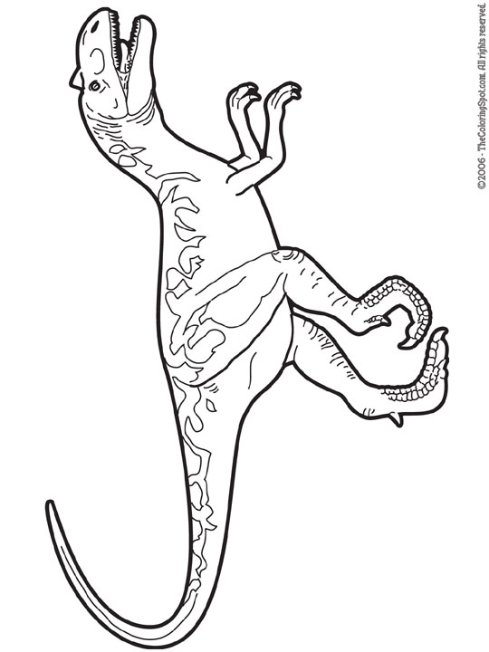 Allosaurus Coloring Page | Audio Stories for Kids | Free Coloring Pages