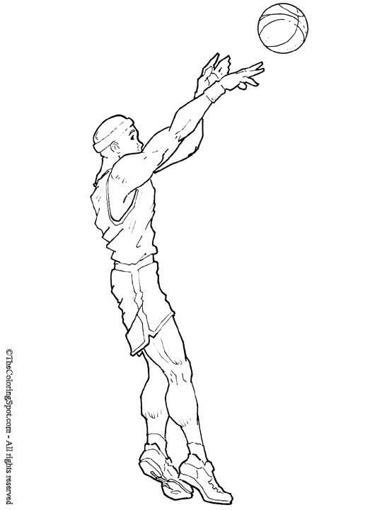 basketball-player | Audio Stories for Kids | Free Coloring Pages ...