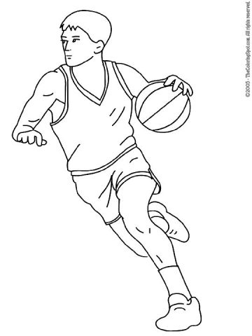 basketball-player2 | Audio Stories for Kids | Free Coloring Pages