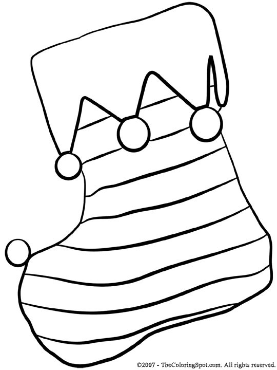 Christmas Stocking Coloring Page 1 Audio Stories for