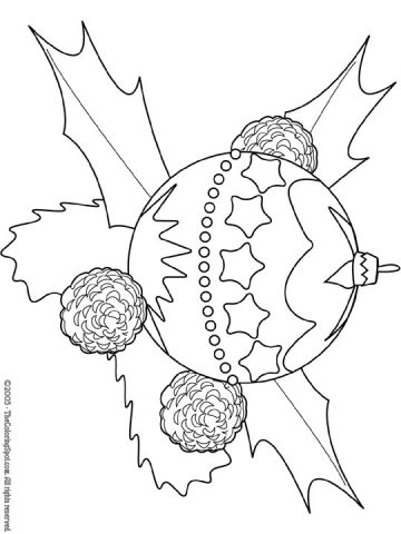 Christmas Tree Ornaments Coloring Page 1 | Audio Stories for Kids