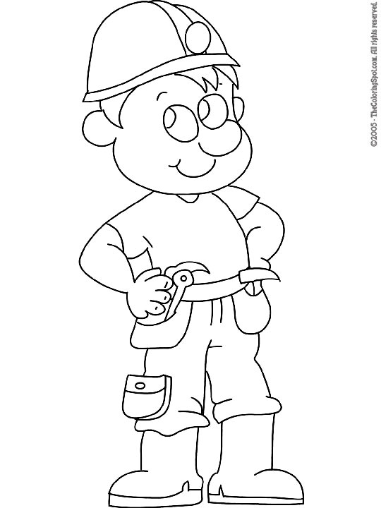 cartoon construction coloring pages