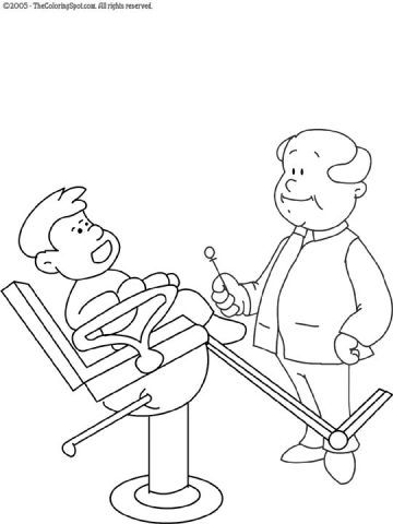 dentist coloring page  audio stories for kids  free