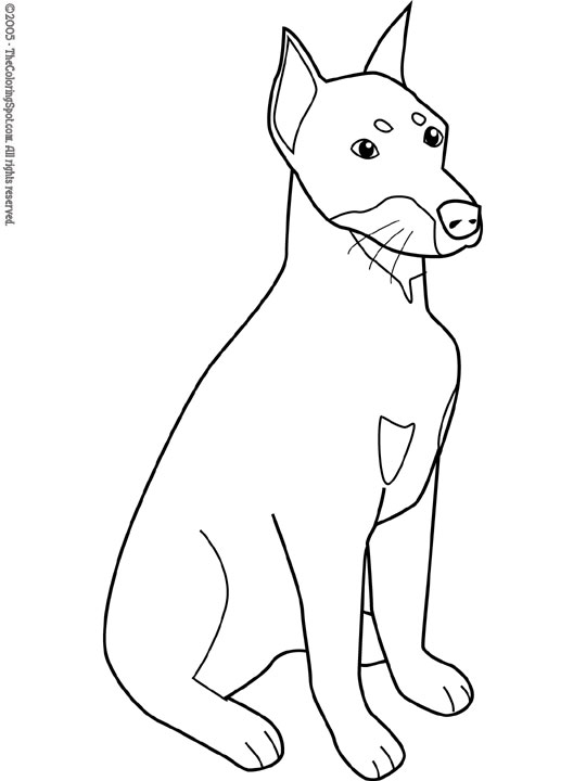 Doberman Puppy Coloring Page