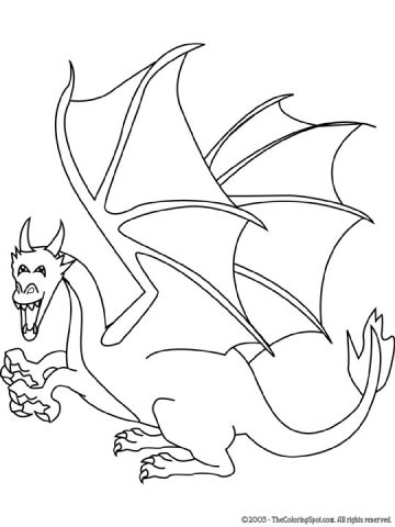 Dragon Coloring Page 6 | Audio Stories for Kids | Free Coloring Pages ...