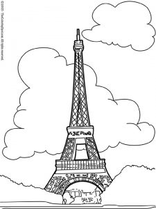 Eiffel Tower Coloring Page | Audio Stories for Kids | Free Coloring ...