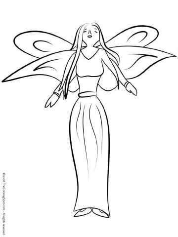 Fairy Coloring Page 4 | Audio Stories for Kids | Free Coloring Pages ...