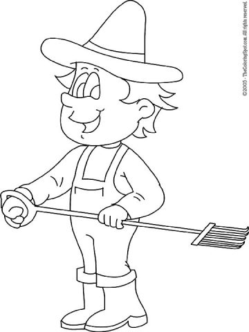 Farmer Coloring Page | Audio Stories for Kids | Free Coloring Pages