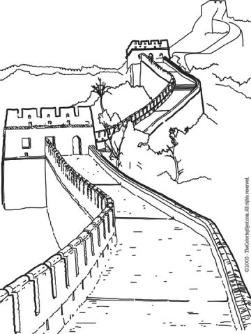 Great Wall Of China Coloring Page | Audio Stories for Kids | Free ...