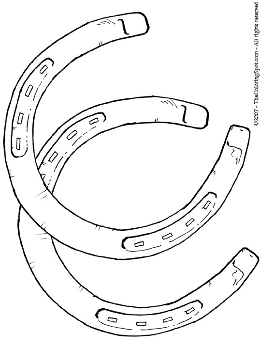 Horseshoes Coloring Page | Audio Stories for Kids | Free Coloring Pages
