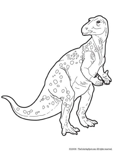 Iguanodon Coloring Page | Audio Stories for Kids | Free Coloring Pages