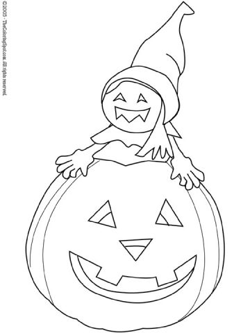 Jack-o'-lantern Coloring Page 2 | Audio Stories for Kids | Free