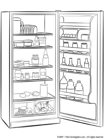 Refrigerator Coloring Page | Audio Stories for Kids | Free Coloring